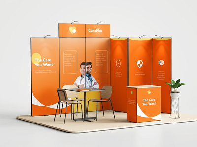 Clinic-Trade Show Booth backdrop booth branding coreldraw mockup photoshop print design trade show