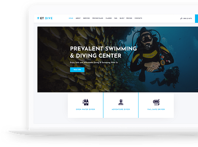 ET Dive – Free Responsive Diving WordPress theme free web template free website template free wordpress theme theme for wordpress web template website template wordpress wordpress theme wordpress themes