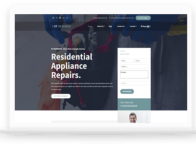 ET Repairer – Free Responsive WordPress Technical theme free web template free website template free wordpress theme theme for wordpress web template website template wordpress wordpress theme