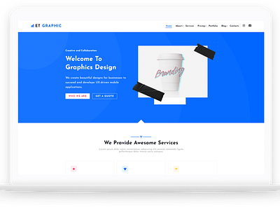 ET Graphic – Free Responsive Graphic WordPress Theme free web template free website template free wordpress theme theme for wordpress web template website template wordpress wordpress theme