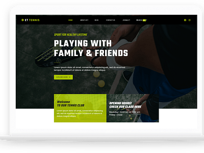 ET Tennis – Free Responsive WordPress Tennis Theme