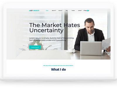 ET Invest – Free Responsive Investment Company WordPress Theme