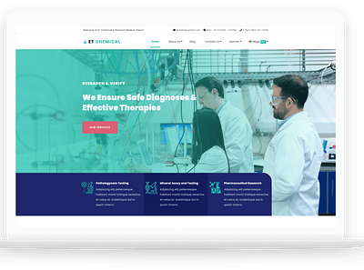 ET Chemical – Free Responsive WordPress Science Theme free web template free website template free wordpress theme theme for wordpress web template website template wordpress wordpress theme