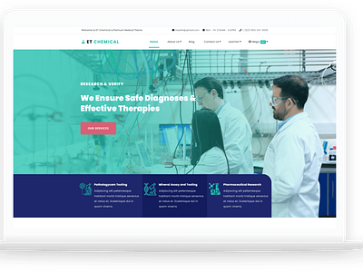 ET Chemical – Free Responsive WordPress Science Theme