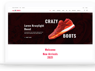 ET Shoes – Free Responsive Shoes WordPress Theme