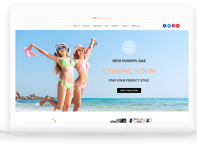 ET Swimwear – Free Responsive Clothing WordPress Theme free web template free website template free wordpress theme theme for wordpress web template website template wordpress wordpress theme