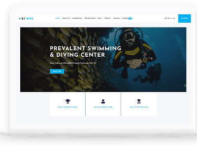 ET Dive – Free Responsive Scuba diving website template