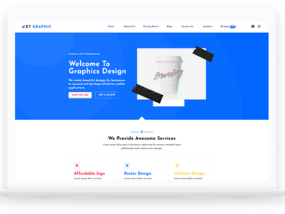 ET Graphic – Free Responsive Joomla Graphic Design Template