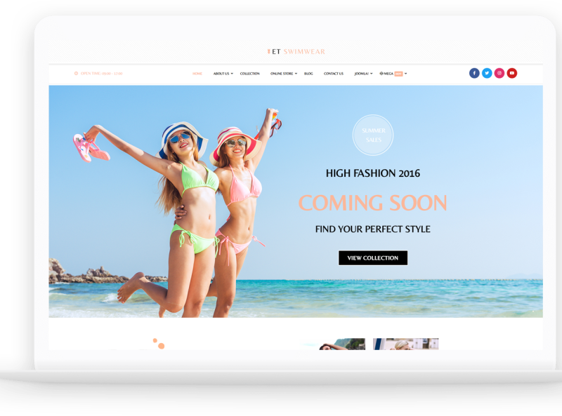 ET Swimwear Free Responsive Swimwear Store Joomla template by