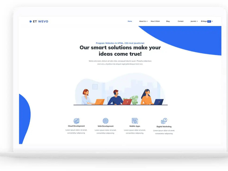 ET Wevo – Free Responsive Web Design Joomla! Templates by Engine ...