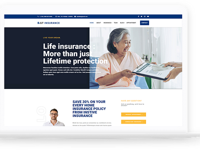 GT INSURANCE - Free WordPress Theme