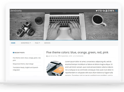 ZeroGravity-Free WordPress Theme wordpress