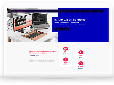 LT Personal - Free Profile WordPress Theme by LTheme on Dribbble