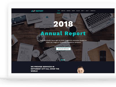 LT Report Onepage - Free Financial Reporting website template