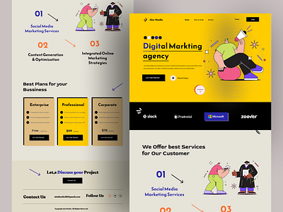 Digital Marketing Agency Website design interface product service startup ui ux web website