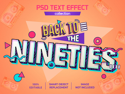 Back to Nineties Retro Text Effect 90s backtonineties nineties retro text style vintage