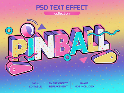 Retro 90s Pinball 3d Game Text Effect