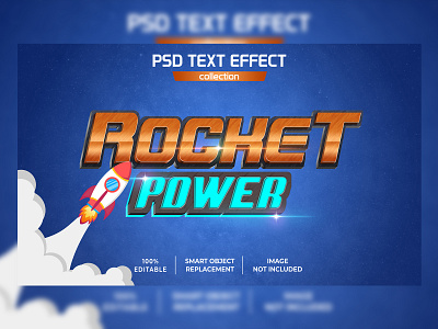 Rocket Power 3D Text Effect galaxy rocket rocket power space text style
