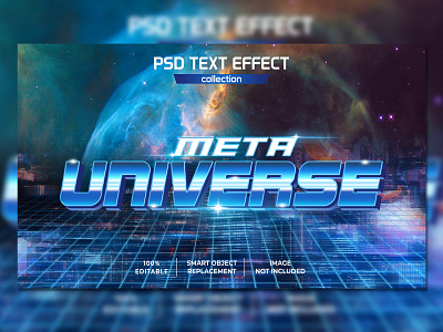 Meta Universe Retro 90s Text Effext backto90s backtonineties esport galaxy illustration meta universe nineties retro text style virtual