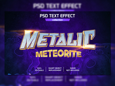 Metalic Meteorite Gold 3d Text Effect