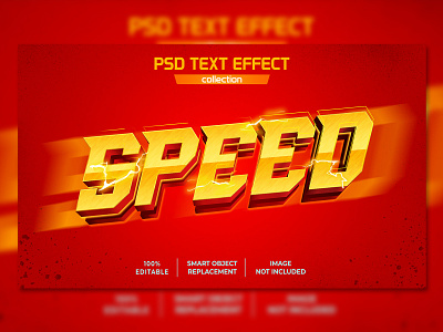 Speed Lightning Text Effect design fast flash illustration lightning logo speed text style thunder