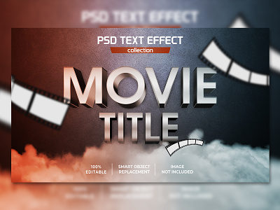 3D Movie Title Text Effect font effect illustration movie movie title text effect text style title video