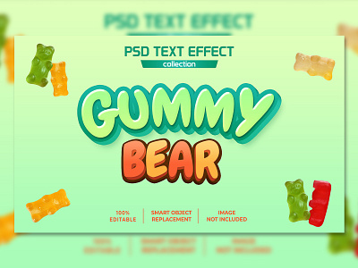 Gummy Bear Text Effect bear cartoon gummy bear text style