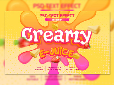 Creamy Series E-Juice Liquid Text Effect creamy e juice liquid text style vape