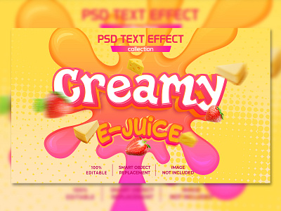 Creamy Series E-Juice Liquid Text Effect