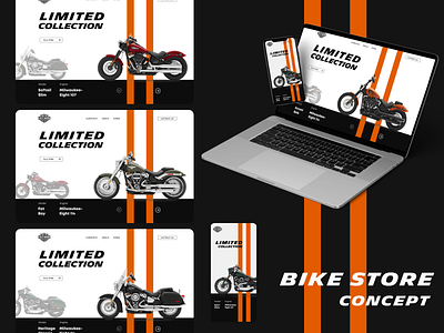 Harley Davidson landing / ecommerce design app branding design ecommerce harleydavidson ios mobile landing mobile ui ux