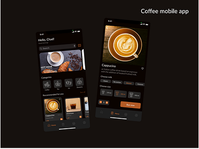 Coffee Delivery App Design app app design coffee design graphic design ios mobile mobile ui ux