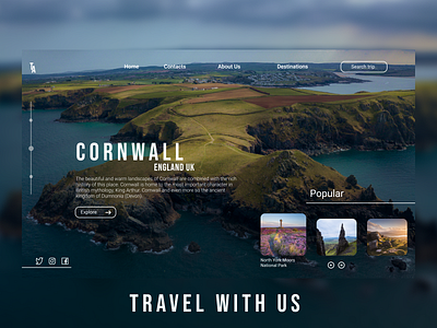 Travel landing page design landing travel ui ux web