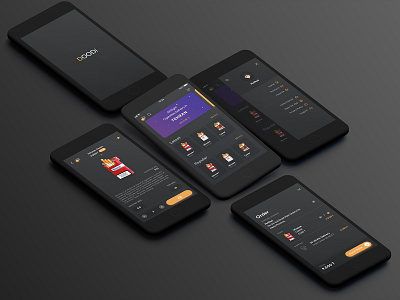 DARK UI dark design mobile app mobile ui smoke ui ui design