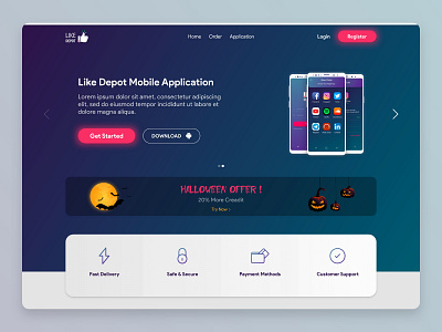 Like Depot Homepage design gradient homepage like ui ux website
