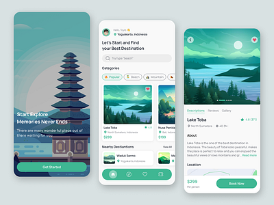 Travel Mobile Apps Design adventure book clean holiday mobile mobileapps nature tour tourism travel travelapp travelling trip ui uiux ux vacation