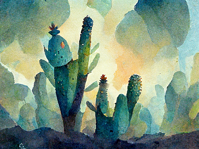 Cactus Illustration app branding cactus design graphic design illustration logo plants ui