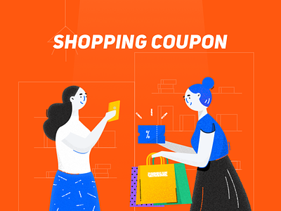 shopping coupon design illustration