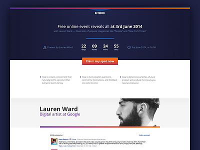 Landing page template #2 by Danila Novgorodsky on Dribbble