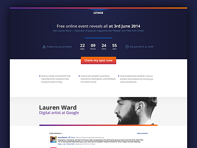 Landing page template #2