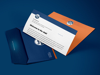 Welcome letter — TastyClub a4 blue envelope food letter mail orange tasty