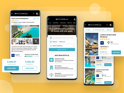 HotelGyms -  Mobile App UI