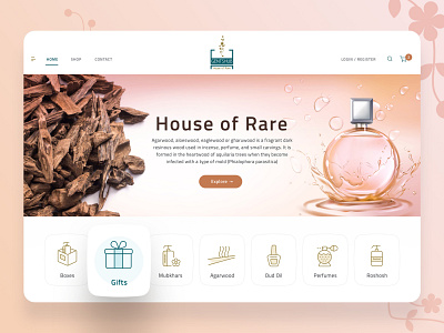 GentsHub- Ecommerce Website - UI add to cart agarwood perfume banner branding colors design ecommerce flat icons icons illustration list menu minimal products shopping ui ui ux ux vinod kumar palli