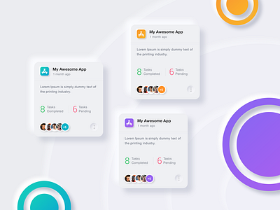 Neumorphism cards ui clean colors design icons material minimal modern neumorphic design neumorphism ui ui ux ux vinodkumarpalli