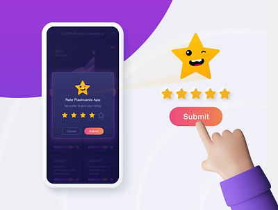 Rating Dialog UI app app rating clean design feedback icons illustration minimal modern rate app rating rating dialog rating widget review star rating ui ux vinodkumarpalli widget