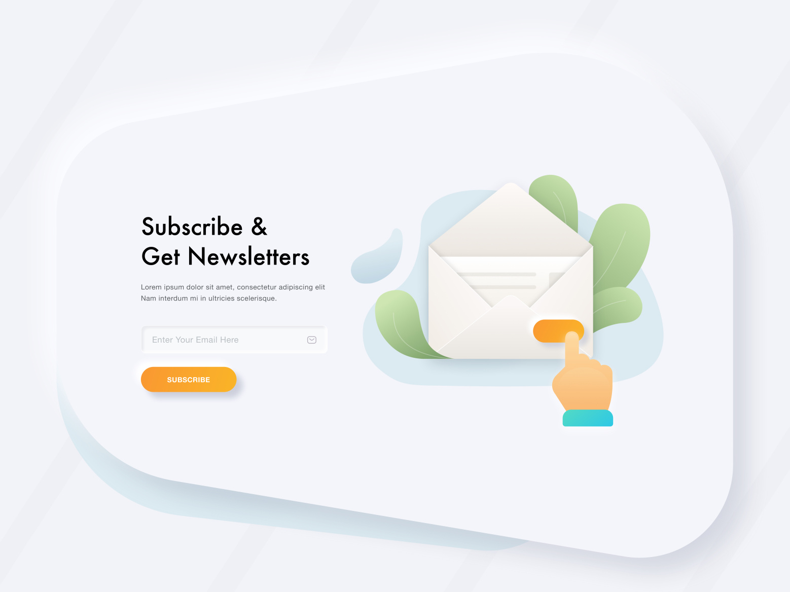 Newsletter Subscription UI by Vinod Kumar Palli on Dribbble