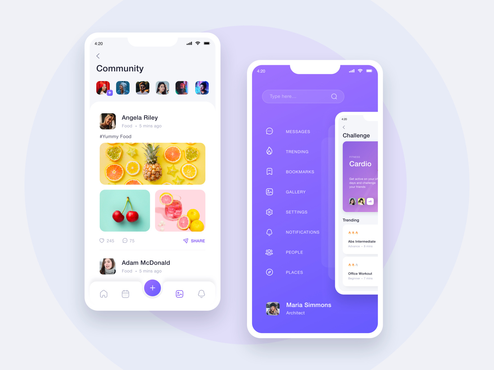 Fitness App - Mobile UI by Vinod Kumar Palli on Dribbble