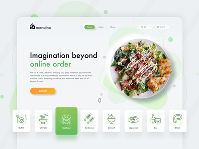 Menulino Online Food - Web App UI