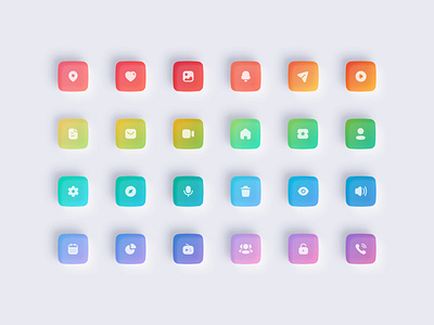 Neumorphic Icons / Color Palette