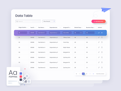 Data Table UI (Light)