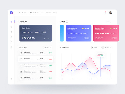 Banking Dashboard - Light UI